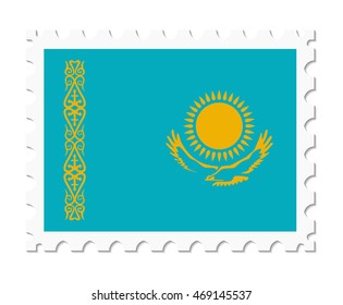 stamp flag kazakhstan