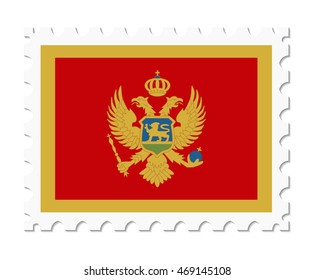 stamp flag montenegro