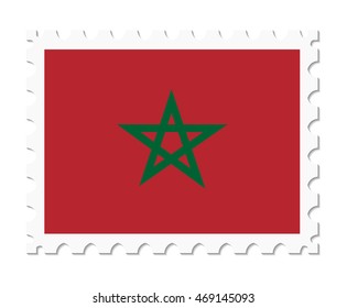 stamp flag morocco