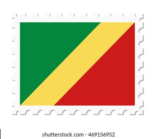 stamp flag republic congo