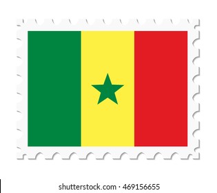 stamp flag senegal