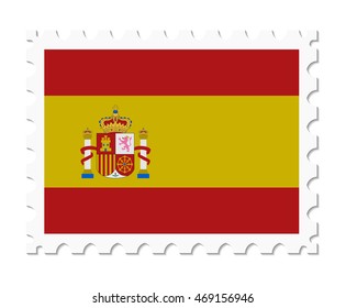 stamp flag spain