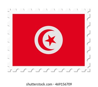 stamp flag tunisia
