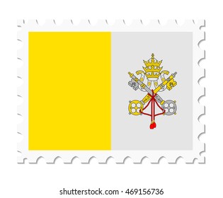 stamp flag vatican city