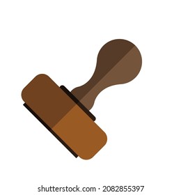 stamp flat clipart vector illustration