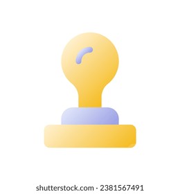 Stamp flat gradient two-color ui icon. Document verification. Quality control. Approval and acceptance. Simple filled pictogram. GUI, UX design for mobile application. Vector isolated RGB illustration