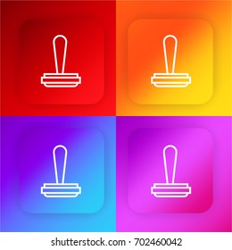 Stamp four color gradient app icon set