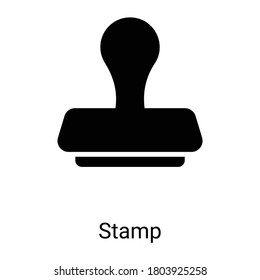 stamp glyph icon isolated on white background