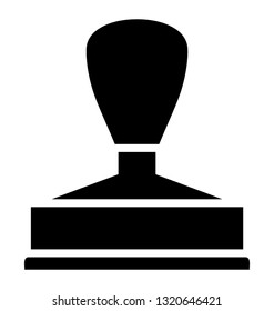 Stamp glyph vector icon 