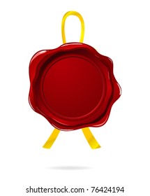 stamp gold and red color