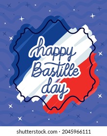 stamp of happy bastille day