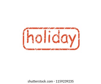 Stamp holiday red