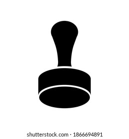Stamp icon, approved logo isolated on white background