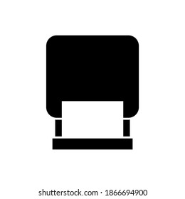 Stamp icon, approved logo isolated on white background