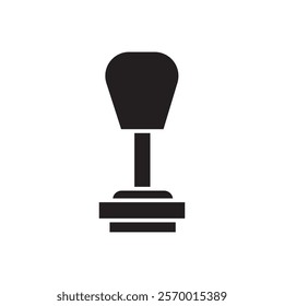 stamp icon black and white vector outline sign