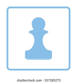 Stamp icon. Blue frame design. Vector illustration.