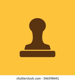 The stamp icon. Cliche symbol. Flat Vector illustration