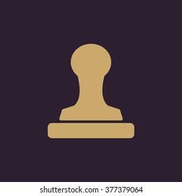 The stamp icon. Cliche symbol. Flat Vector illustration