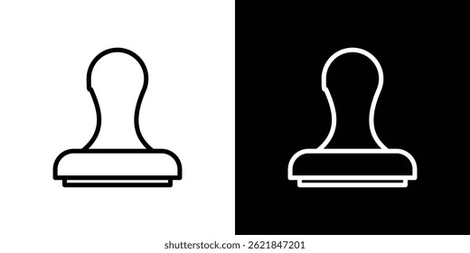 Stamp icon concept stroke on white background