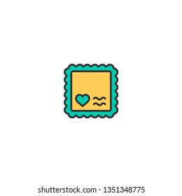 Stamp Icon Design. Lifestyle icon vector illustration