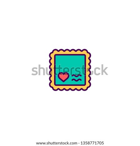 Stamp Icon Design. Lifestyle icon vector illustration
