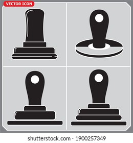 Icono de sello. Rellenar icono vectorial. Pasos 10