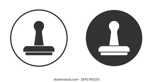Stamp icon. filled flat sign for mobile concept. Vector graphics