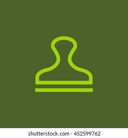  Stamp Icon Flat. 