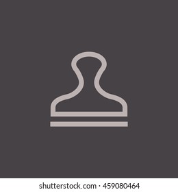  Stamp Icon Flat. 