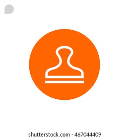  Stamp Icon Flat. 