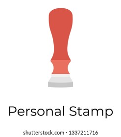 Stamp icon, flat design.