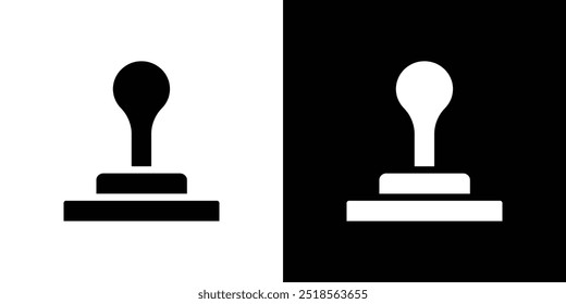 icono de sello colección de conjunto de relleno plano