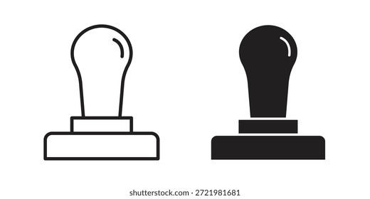 Icono de sello icono plano simple. Versión Liner - Vector de stock.