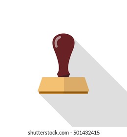 Stamp icon in flat style