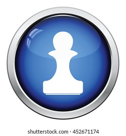 Stamp icon. Glossy button design. Vector illustration.