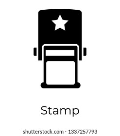 Stamp icon, glyph design.