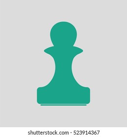Stamp icon. Gray background with green. Vector illustration.