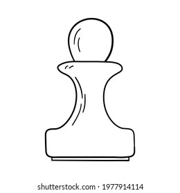 Stamp Icon. Hand Drawn Sketch Design. Vector Illustration.