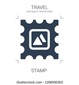 stamp icon. high quality filled stamp icon on white background. from travel collection flat trendy vector stamp symbol. use for web and mobile