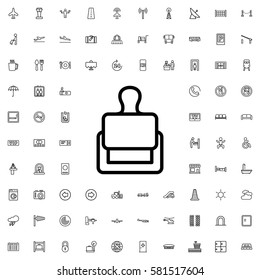 stamp icon illustration isolated vector sign symbol. Airport icons set.