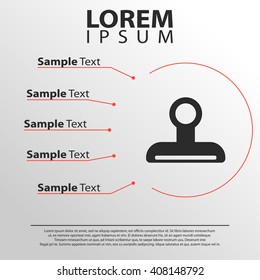 stamp icon. infographics template