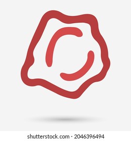 Stamp icon isolated object. Vector illustration.