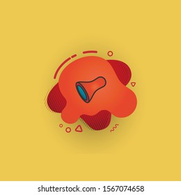 stamp icon isolated on abstract background. vector office icon. Abstract banner with liquid shapes. Vector Illustration