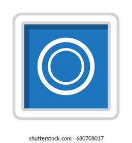 Stamp icon isolated on white background