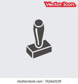 stamp icon isolated sign symbol and flat style for app, web and digital design. Vector illustration.
