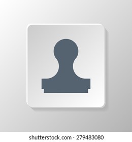 Stamp icon isolated. Vector illustration.
