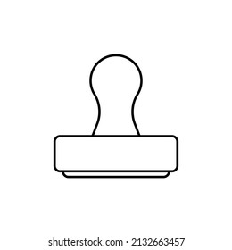 Stamp icon in line style