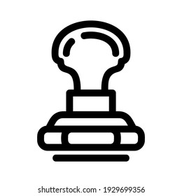 icono de sello o logotipo símbolo de signo aislado ilustración vectorial - iconos vectoriales de estilo negro de alta calidad
