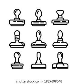 icono de sello o logotipo símbolo de signo aislado ilustración vectorial - Colección de iconos vectoriales de estilo negro de alta calidad

