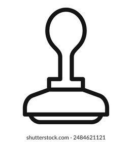 marca de icono de sello en estilo relleno